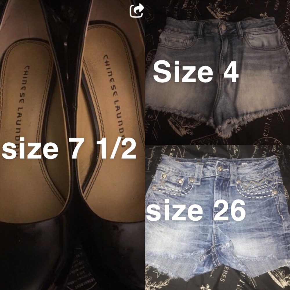 BUNDLE black heels 2 shorts (Pink/Buckle brand)